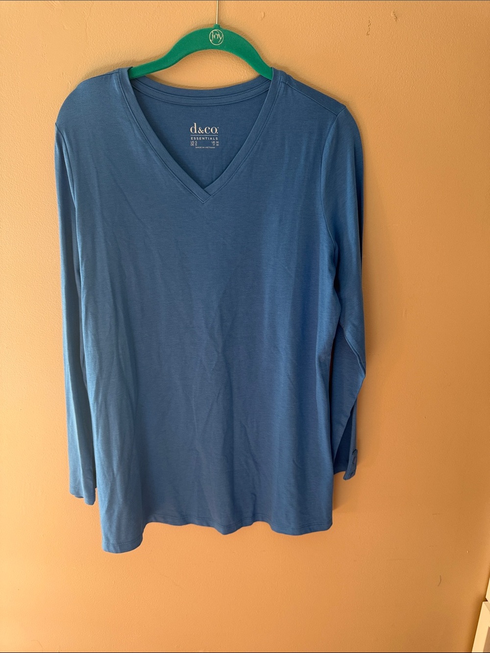 Denim&Co Blue V-Neck Long Sleeve Tunic Top
